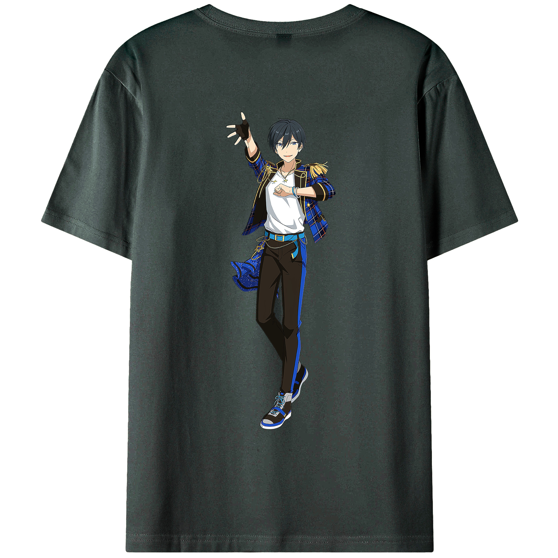 （画像用） あんさんぶるスターズ! Ensemble Stars 綿100％ メンズ半袖Tシャツ（バックプリント） 通気性